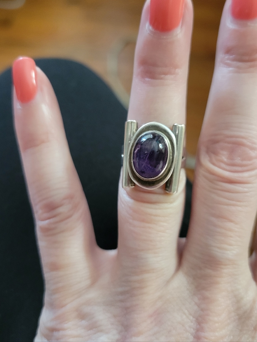 Taxco Silver Posion Ring - Picture 5 of 5